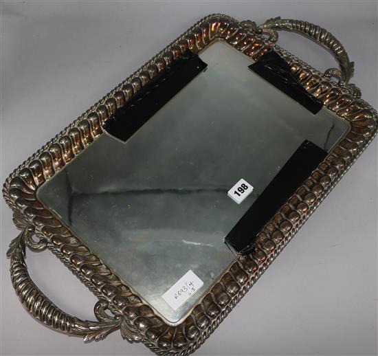 A plated drinks tray